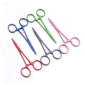 Générique Pince à Pointe Droite en Acier Inoxydable Pince Pince Pierre Hémostat Outil Durable Hémostase Aide Tweeze Color : 