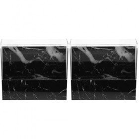 FRCOLOR 2 Pièces Boîte De Rangement Porte-pincettes Support De Pince à Épiler Organiseur De Pincettes à 8 Trous Acrylique Rep