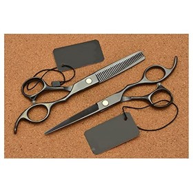 NC Ciseaux à Cheveux Humains Professionnels Noirs de 6 Pouces, Outils de Coiffeur à Ciseaux Amincissants Couleur : amincisse