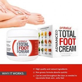 Probelle Soins totaux avancés des pieds: apaise, hydrate, rajeunit, rugueux, sèche pieds fissurés pour les hommes et les femm