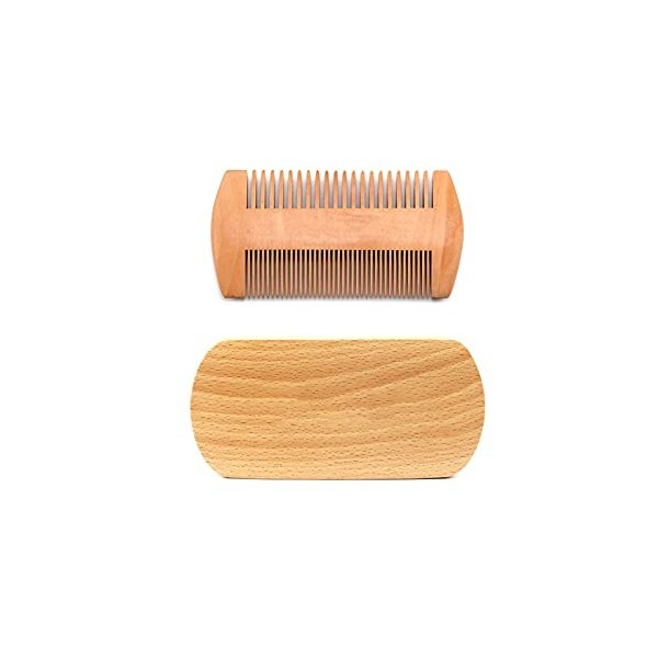 AnSafe Ensemble de blaireaux de Rasage Mousse Savon en Bois Brosse à Barbe Peigne Coiffure Accessoires