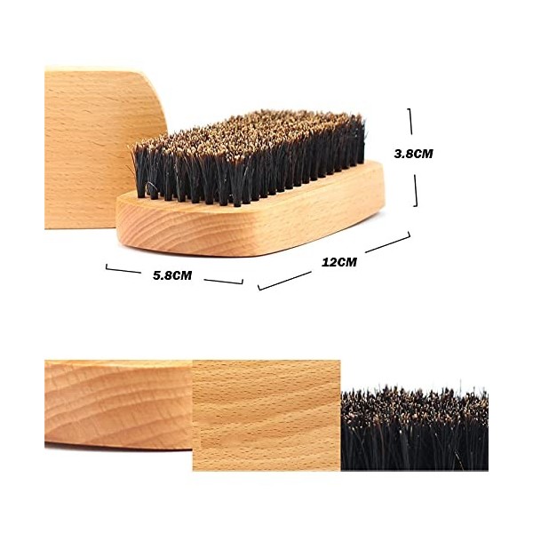 AnSafe Ensemble de blaireaux de Rasage Mousse Savon en Bois Brosse à Barbe Peigne Coiffure Accessoires