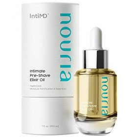 Coochy Plus Crème de Rasage Intime Sweet Bliss + NOURIA Kit dhuile Hydratante élixir Pré-rasage - HydroLock & Hydratant et S