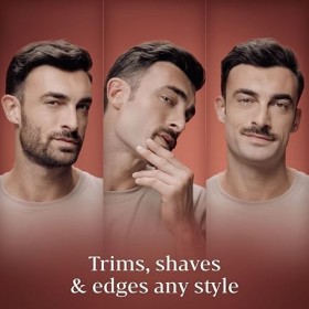 King C. Gillette Style Master, Tondeuse à barbe, tondeuse à barbe et rasoir électrique avec une lame 4D, 3 peignes inclus