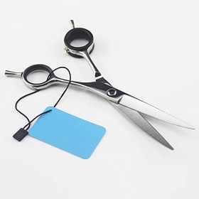 Ciseaux de coupe de cheveux, 6 pouces professionnels 440c ciseaux à cheveux incurvés à deux queues coupe de cheveux ciseaux d