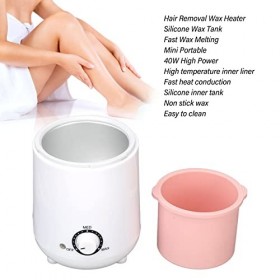 Mini Chauffe-cire, Chauffe-cire à la Paraffine, Chauffe-cire Chaude pour épilation avec Réservoir Intérieur Amovible en Silic