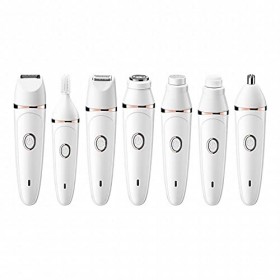 Ensemble de rasoirs 7 en 1 sans fil pour le visage, le corps, les poils mouillés, les cheveux, les sourcils, les bras, les ja