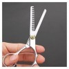 OUYOXI Professional Barber Hair Scissors 5.5 / 6.0 pouces Coupe Diluage Dilus Cisailles Coiffure Outil de coiffure Acier inox