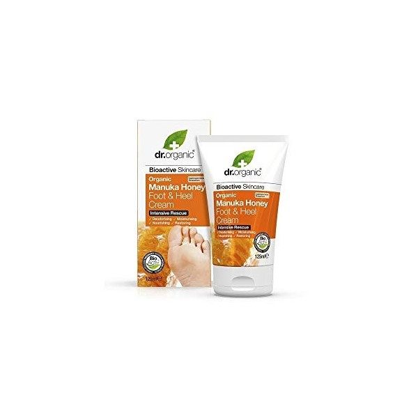 Dr. Organic Manuka Honey Crème pour le Pied et le Talon 125 ml