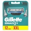 Gillette Mach3 Lames de Rasoir Homme, Pack de 12 Lames de Recharges