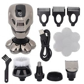 Rasoir électrique pour Hommes, Tête de Coupe Flottante Indépendante, Tondeuse avec Tête de Massage, Tondeuse à Poils du Nez, 