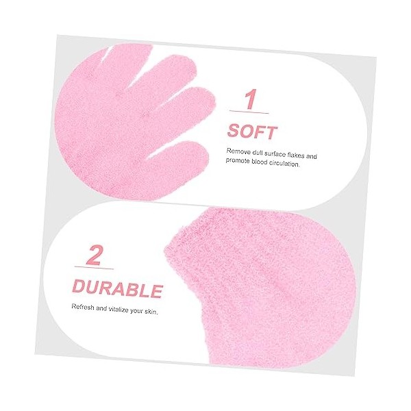 FOMIYES 70 Pièces Gants De Bain À Cinq Doigts Gants De Gant De Sable Pour Le Nettoyage Éponge Du Visage Gants De Douche Luffa