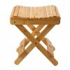 Tabouret Pliant Portable en Bambou pour Magasin de Massage, Douche, Repose-pieds, Coins Ronds, Dur et Résistant à Lusure, Be