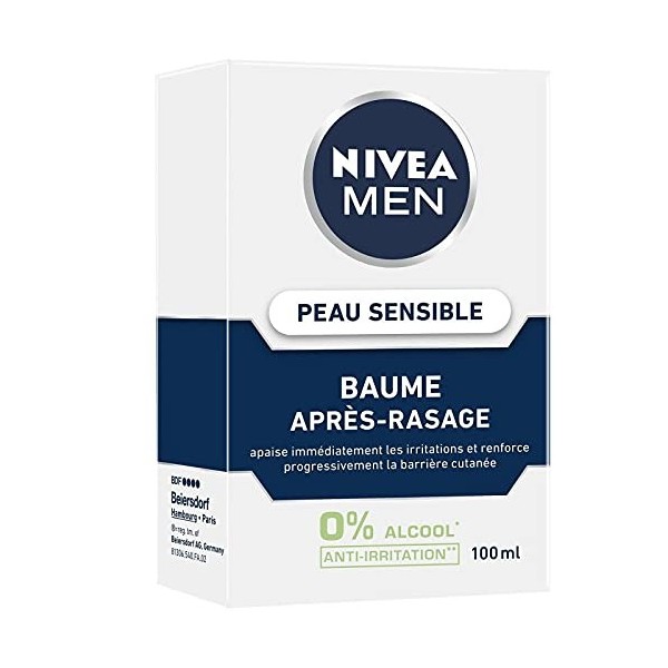 Sans Marque - Men Baume Après-Rasage Peau Sensible - Hydratation intense et apaisement pour une peau douce et souple - 100ml 