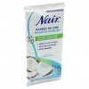 NAIR - 16 Bandes De Cire Froide Bikini - Épilation douce à la cire de noix de coco pour une peau lisse et soyeuse - Le Lot De