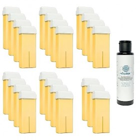 Cire dépilatoire liposoluble Roll-on de 100 ml – Recharge pour pièce à main chauffe-cire à rouleau épilation 23 pièces argan 