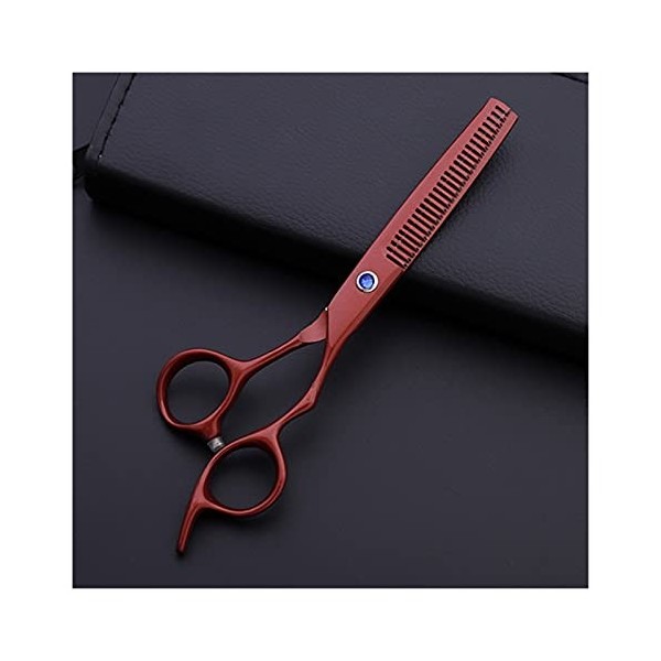 Ciseaux de coiffure vin rouge de 6 pouces coupe de cheveux amincissement ciseaux de maquillage de coiffeur ciseaux de coiffur