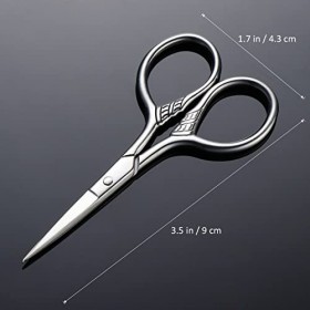 Ciseaux artisanaux en acier inoxydable, cisaille à moustache, ciseaux à barbe for hommes, ciseaux for le visage et le corps