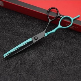 Ciseaux de coupe de cheveux, acier inoxydable 6,0 pouces, ciseaux à dents de coupe plates, ciseaux de coiffure, frange, douza