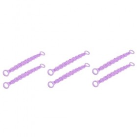 ABOOFAN 6 Pièces Serviette De Bain en Silicone Serviette De Gommage pour Le Corps Chiffon Exfoliant Serviettes De Nettoyage C