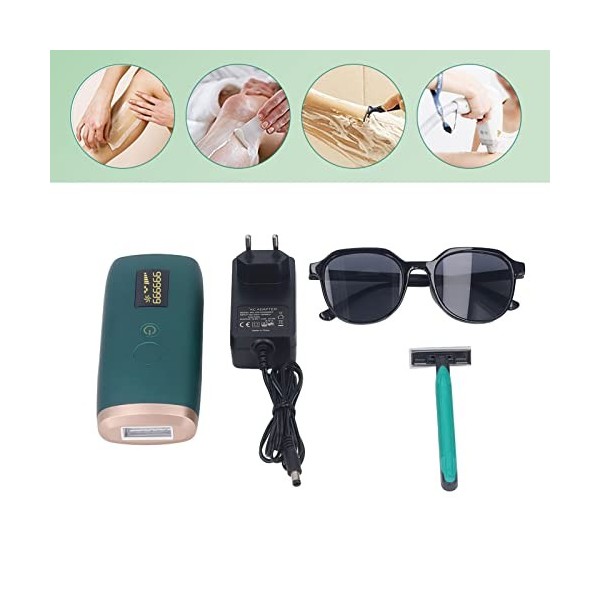 Épilateur pour le corps, écran LCD 5 modes sûr et indolore EU Plug Hair Remover Portable pour les voyages