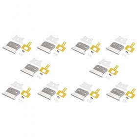 Minghunian 10X Argent pour Lame T pour pour T, Lame T Blanche + Lame En Acier Argenté