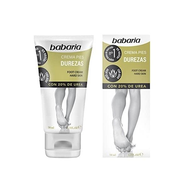 Babaria Crème Durillons des Pieds 20% Urée et Aloe Vera 50 ml