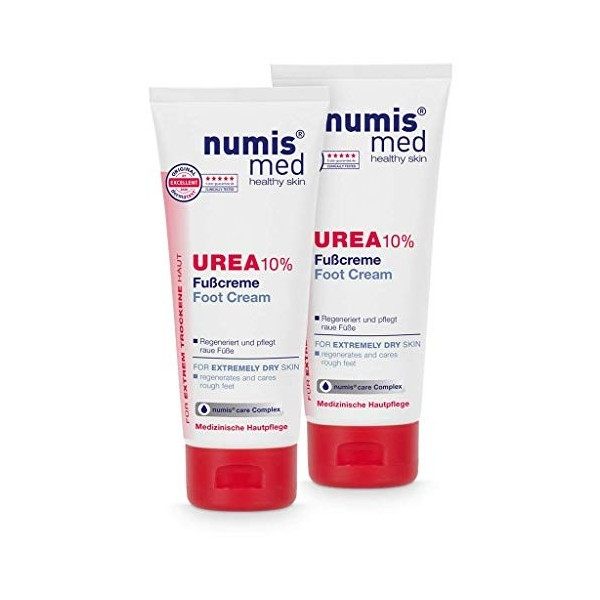 numis med Crème pieds très secs à 10% durée - crème pour les pieds très secs, rugeux - soin des pieds végan sans silicone, p