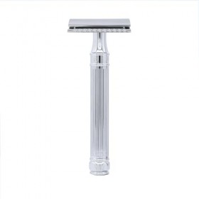 Edwin Jagger Chrome Lined Double Edge Razor - Long Handle by Edwin Jagger