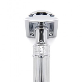 Edwin Jagger Chrome Lined Double Edge Razor - Long Handle by Edwin Jagger