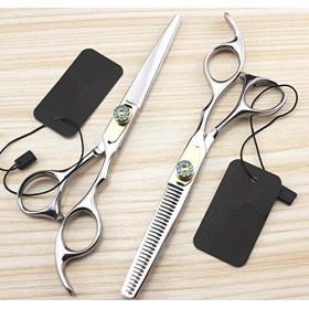 Ciseaux de coupe de cheveux, 6,0 pouces professionnels 440c 9cr13 cisailles à effiler coupe ciseaux de coiffeur ensemble de c