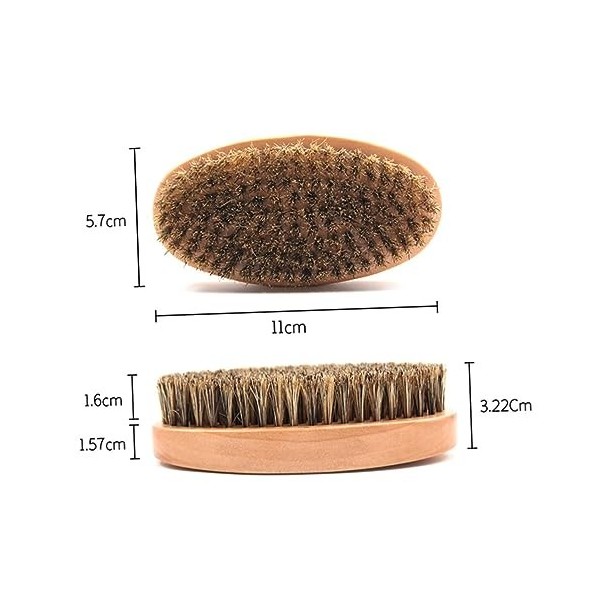 Beaupretty 12 Pièces Brosse À Barbe Peigne En Bois De Poche Kits De Brosses En Poils De Sanglier Pour Hommes Kit De Cosmétolo