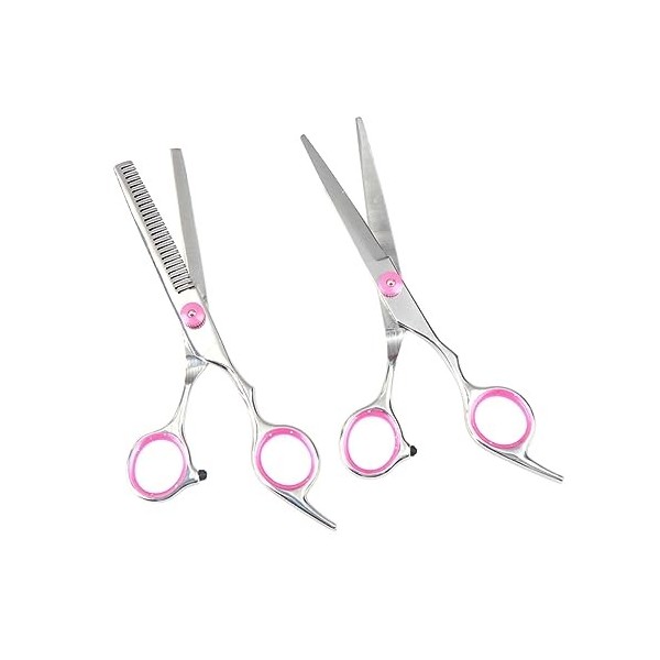 minkissy 6 Pièces Coupeur De Salon De Coiffure Ciseaux Cisaillement Amincissant Ciseaux De Coupe De Cheveux De Coiffeur Rasoi