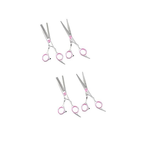 minkissy 6 Pièces Coupeur De Salon De Coiffure Ciseaux Cisaillement Amincissant Ciseaux De Coupe De Cheveux De Coiffeur Rasoi