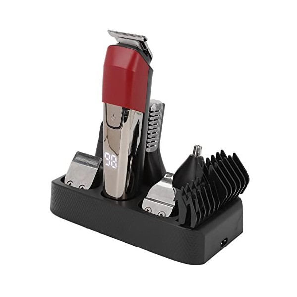 Kit de Coupe de Cheveux, Professionnel Heavy Duty Home 6 en 1 Tondeuse à Barbe électrique Efficace et étanche pour Hommes