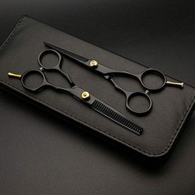 GaoF Ensemble de Ciseaux de Coiffure Professionnels de Coupe de Cheveux Plats + dent de 5,5 Pouces Ensemble de Ciseaux de Coi