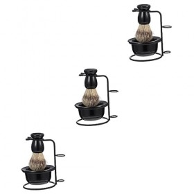 FOMIYES 3 Ensembles Ensemble De Barbe Fournitures De Cosmétologie Rasoir Pour Hommes Kit De Toilettage Pour Hommes Porte-Bros