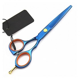 OUYOXI 5.5 pouces Blue Hair Cutting Cises, Sceaux d’amincissement des cheveux, Ciseaux de barbier, Ciseaux de coiffeur Coule