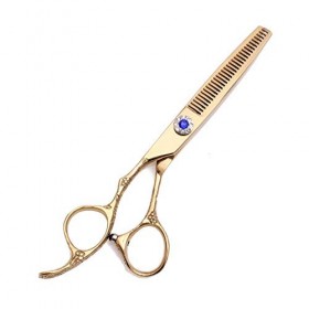 CLSMYLFB Ciseaux de coiffeur professionnels 15,2 cm pour main gauche Doré