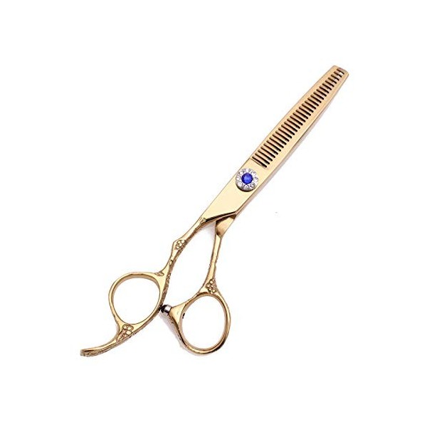 CLSMYLFB Ciseaux de coiffeur professionnels 15,2 cm pour main gauche Doré