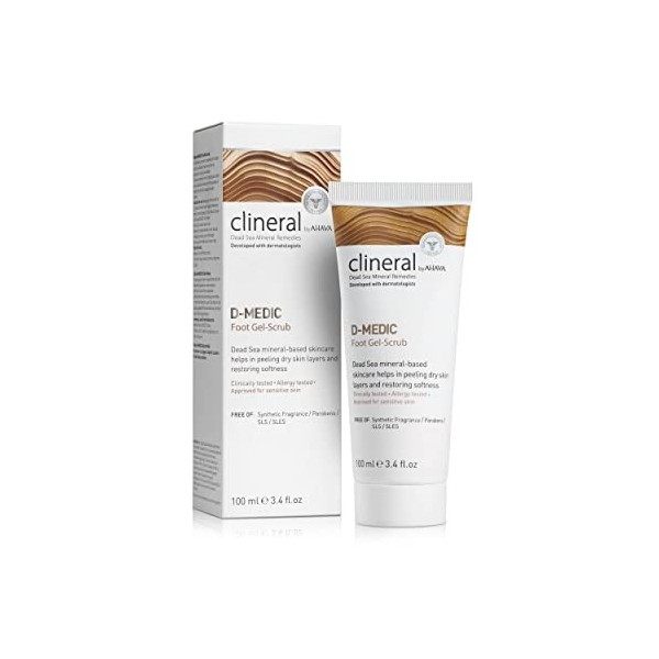 AHAVA Clineral D-Medic Le Gel Exfoliant pour les pieds, 100 ml