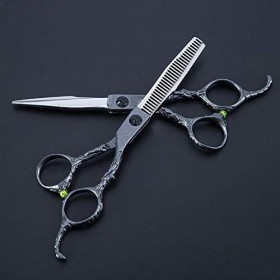 Ciseaux de coupe de cheveux, 6 pouces professionnels 440C Scorpion ciseaux de coupe de cheveux ciseaux de coiffeur ciseaux à ...