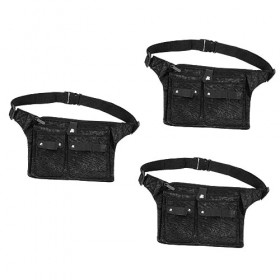 FOMIYES 3 Pièces Ciseaux Fanny Pack Cheveux Ciseaux Professionnel Coiffeur Tondeuses Ciseaux Pour Cheveux Ceinture Poche Coif