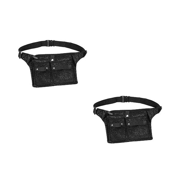 FOMIYES 3 Pièces Ciseaux Fanny Pack Cheveux Ciseaux Professionnel Coiffeur Tondeuses Ciseaux Pour Cheveux Ceinture Poche Coif