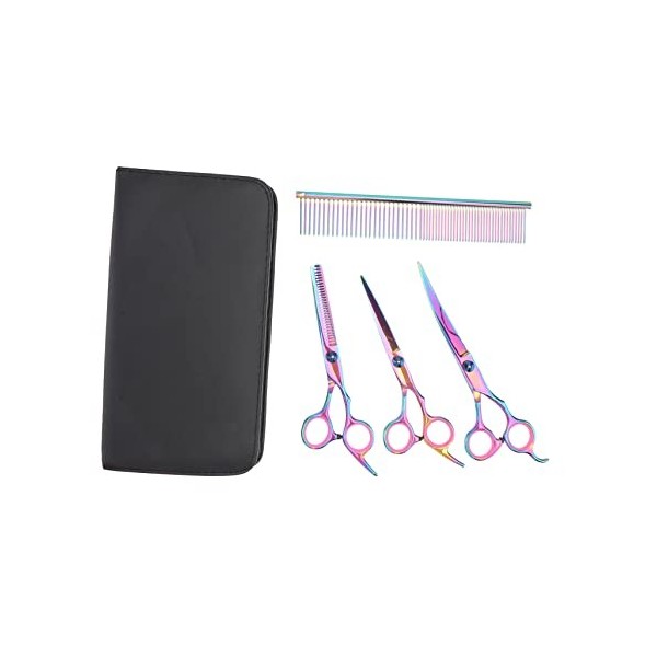 FOMIYES 4 Pièces Kit De Cosmétologie Kit De Toilettage Pour Chiens Tondeuses De Coiffeur Professionnel Peigne À Cheveux De Co