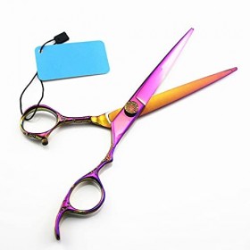 ciseaux de coiffeur Ciseaux De Coupe De Cheveux, 7 Pouces Professionnel Japon 440c Acier Violet Prune Ciseaux De Cheveux Coup...