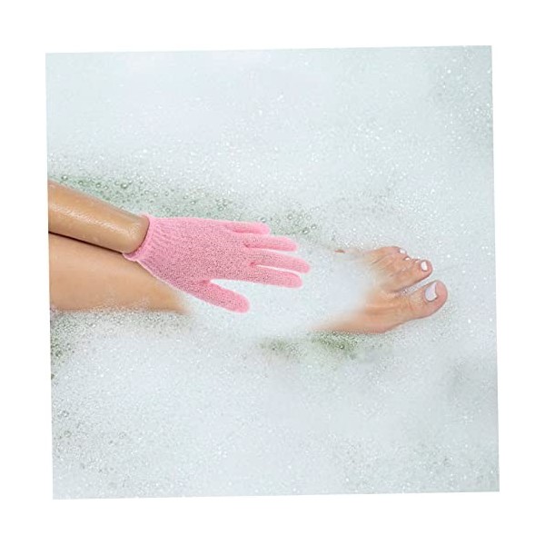 minkissy 70 Pcs Gants De Bain À Cinq Doigts Gants De Massage Éponge De Nettoyage Serviettes De Bain En Coton Gant De Bronzage