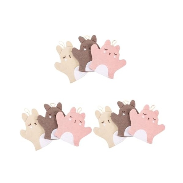 NIYANGLE Serviettes De Nettoyage 15 Pièces Serviette De Bain Pour Le Visage Gants Pour Doux Mitaines De Bain Gant De Bain Net