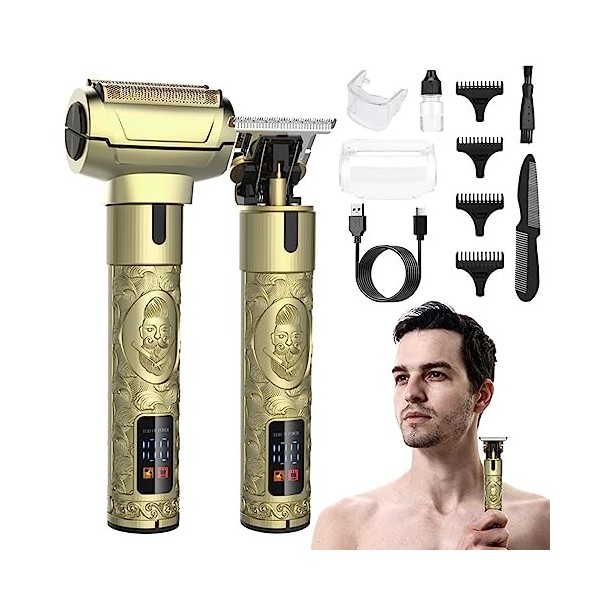 Rasoirs Électriques Rasoirs Sans Fil Rechargeables Tondeuses À Cheveux Professionnelles Hommes Coupe De Cheveux Kit De Toilet