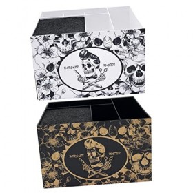 minkissy 2 Pièces Boîte De Rangement Pour Ciseaux Porte-ciseaux De Salon Organisateur Doutils De Coupe De Cheveux Support De